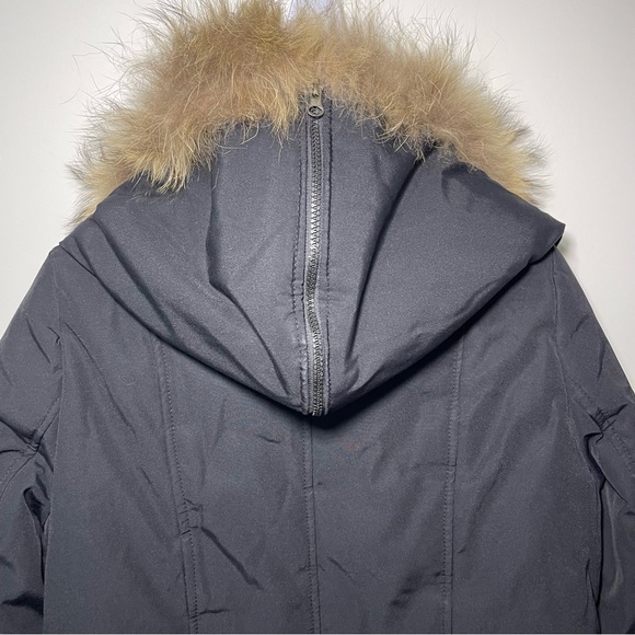 Sicily women's Black Real fur trim A line winter snow cold weather jacket in M - Picture 13 of 14